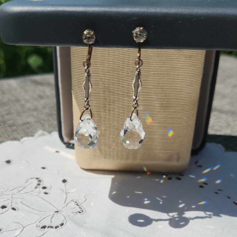 Elegant Gold and Silver Drop Earrings